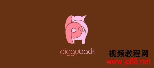 piggyback 猪logo