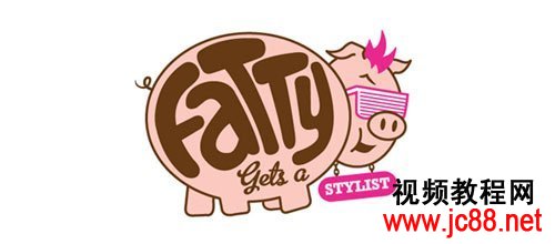Fatty Gets a Stylist 猪logo