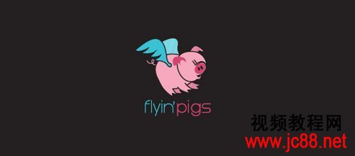 flyin'pigs 猪logo