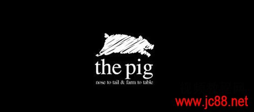 The Pig 猪logo